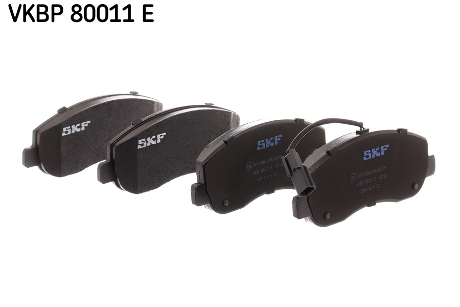 Комплект тормозных колодок, дисковый тормоз - VKBP 80011 E SKF